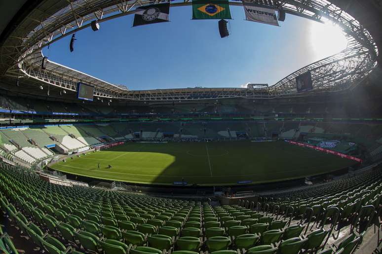 Vista geral do est&aacute;dio Arena Allianz Parque para partida entre Palmeiras e Athletico-PR pelo campeonato Brasileiro A 2026.