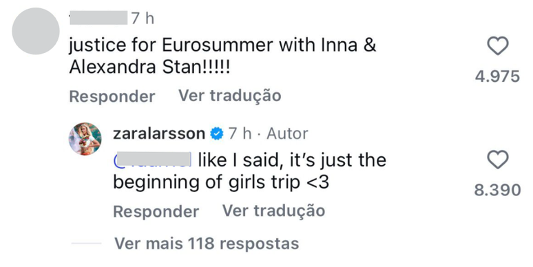 Foto: Instagram @zaralarsson