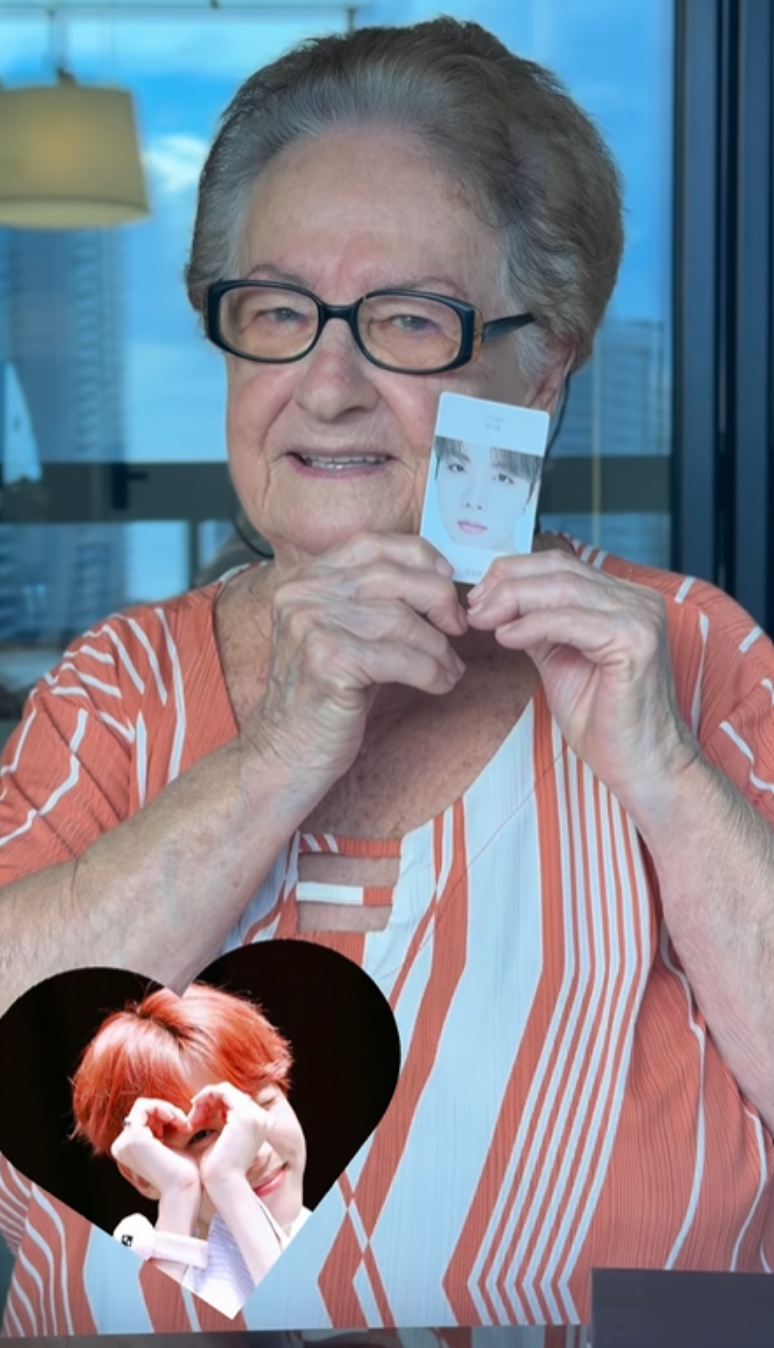 Idosa mostra integrante favorito do grupo BTS: J-Hope