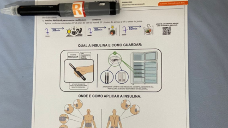 Receita m&eacute;dica ilustrada para facilitar tratamento de diabetes
