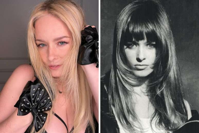 Luciana Vendramini atualmente | Luciana Vendramini na juventude