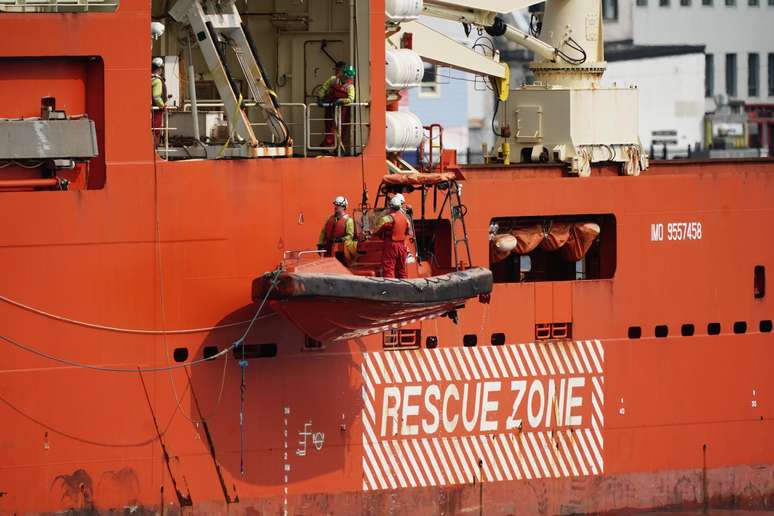 అట్లాంటిక్ మెర్లిన్, కెనడాలోని న్యూఫౌండ్‌ల్యాండ్‌లోని సెయింట్ జాన్స్ పోర్ట్‌లో సబ్‌మెర్సిబుల్ టైటాన్ కోసం అన్వేషణలో ఉపయోగించబడింది 