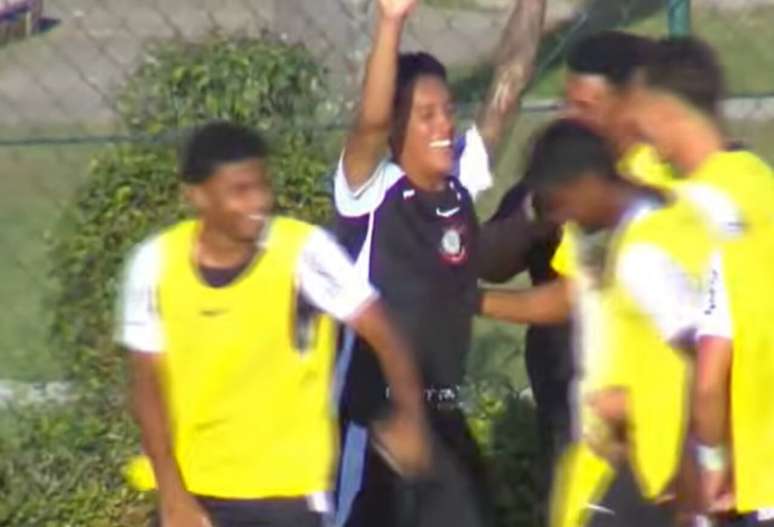 Corinthians comemora gol contra o S&atilde;o Paulo &ndash; Foto. Reprodu&ccedil;&atilde;o de v&iacute;deo