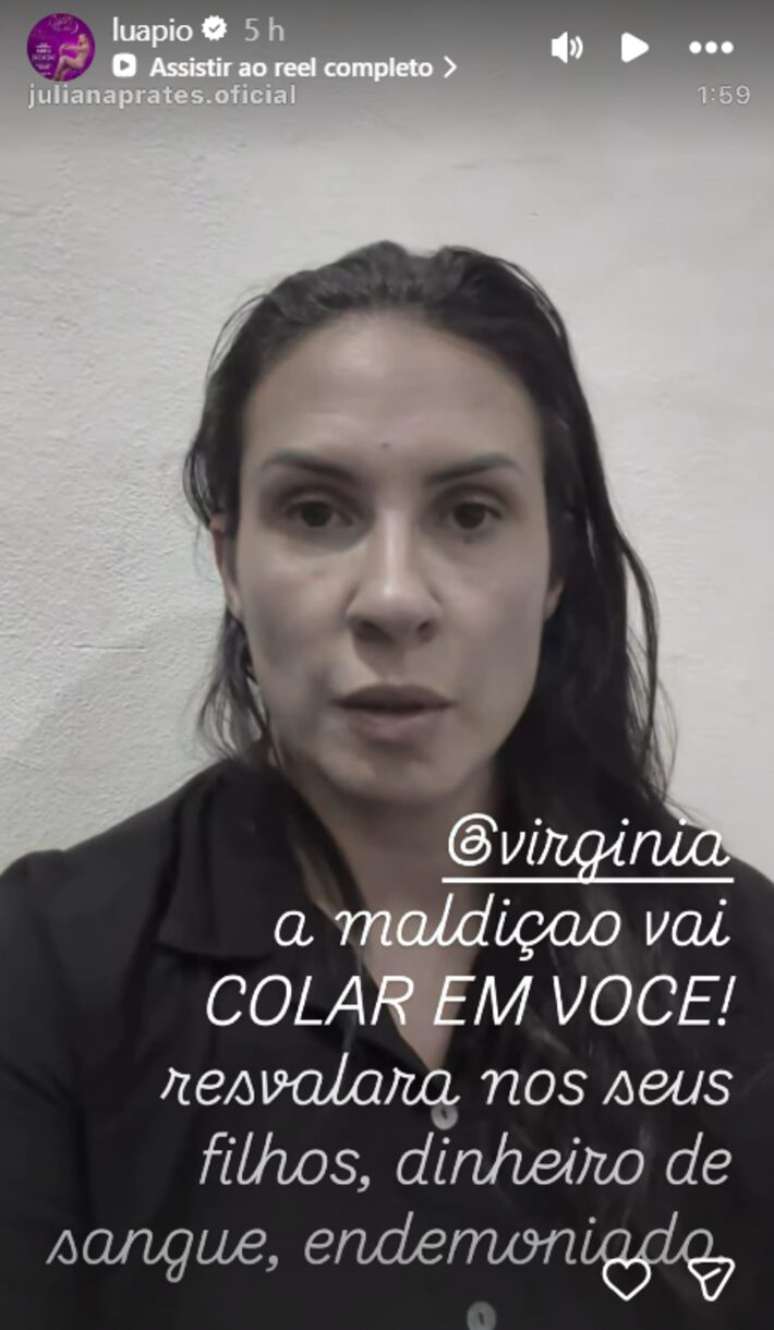 Luana Piovani publica cr&iacute;tica a Virginia e envolve filhos da influenciadora.