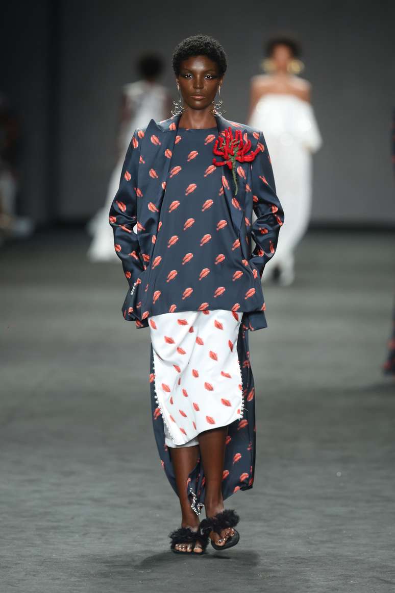 Ana Lopes no desfile da Apartamento 03 