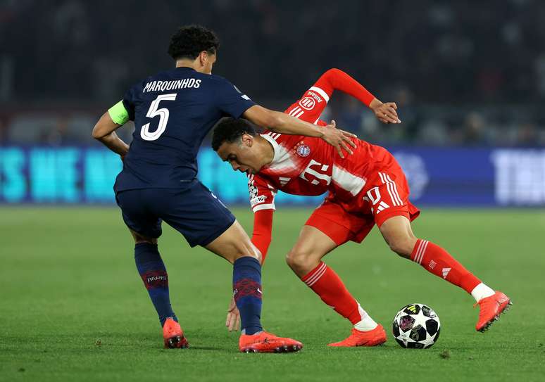 Marquinhos x Musiala pelas semifinais da Champions League 
