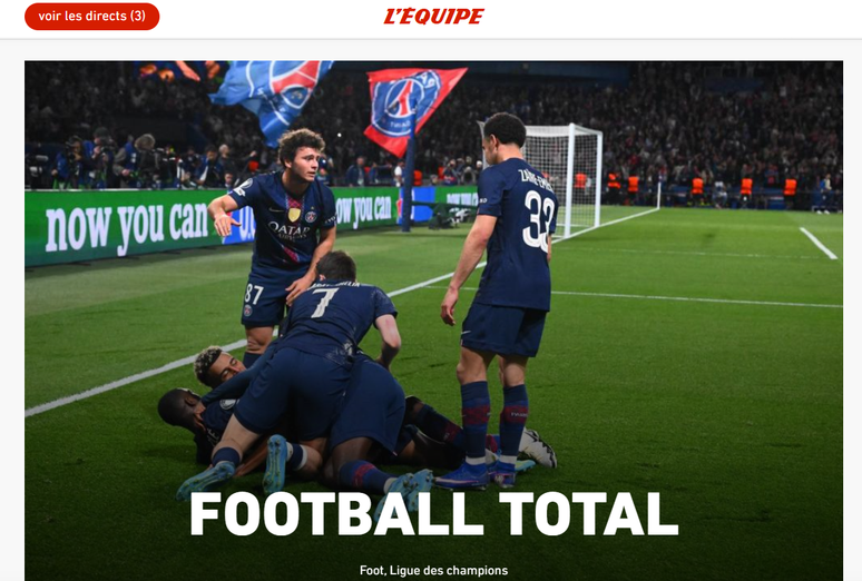 PSG మరియు బేయర్న్ మధ్య జరిగిన మ్యాచ్ గురించి ఫ్రాన్స్ నుండి L'Equipe