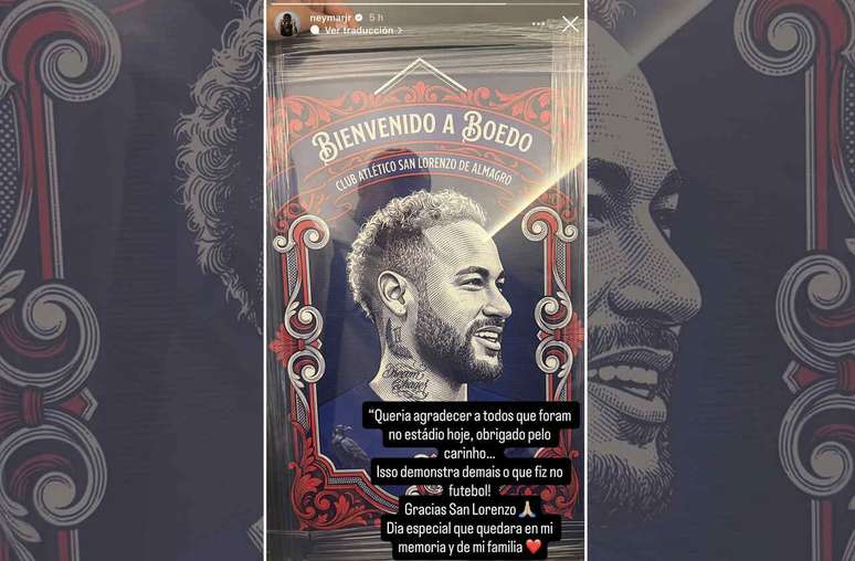 Neymar agradece carinho dos argentinos na rede social &ndash;