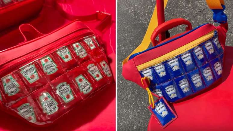 Bolsas da marca Kuhra, de Kayka, s&atilde;o feitas de materiais de upcycling, que iriam para o lixo