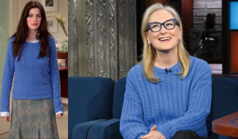 Meryl Streep brincou com a pe&ccedil;a ic&ocirc;nica do filme ao surgir em um talk show da TV norte-americana