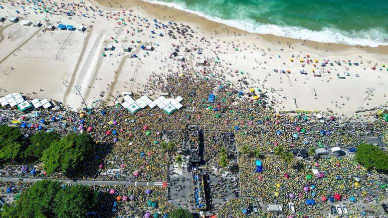 Ato de apoiadores de Bolsonaro em Copacabana foi um dos que provocou debate sobre p&uacute;blico