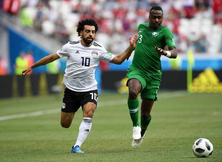 Salah em campo durante a Copa do Mundo de 2022 &ndash; Divulga&ccedil;&atilde;o/FIFA