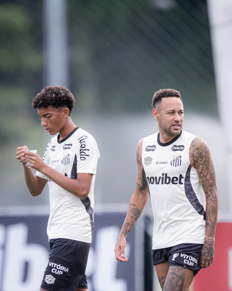 Robinho Jr. e Neymar. 