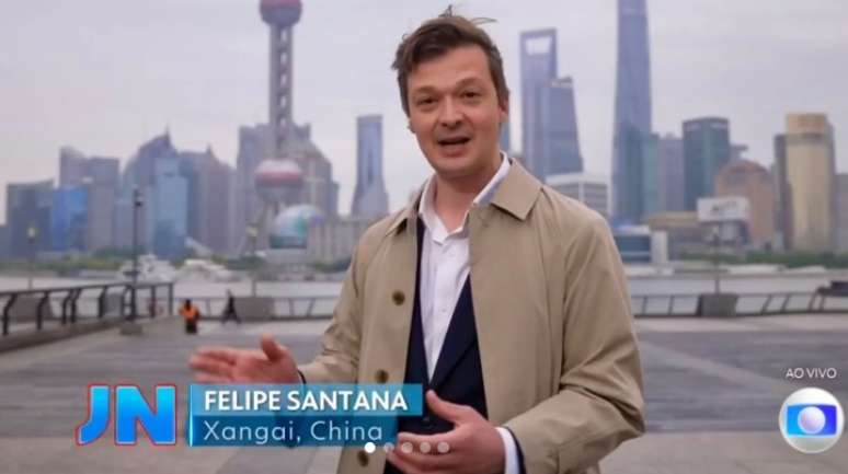 O repórter Felipe Santana está na China para produzir matérias do dia a dia e séries especiais para telejornais da Globo