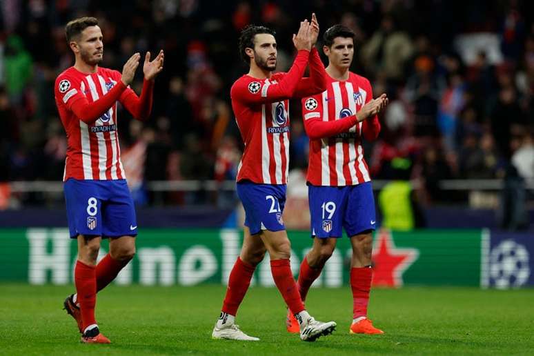 Sa&uacute;l (esq.) jogou durante anos no Atl&eacute;tico de Madrid &ndash;