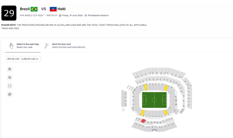 Ingressos dispon&iacute;veis para jogo da Sele&ccedil;&atilde;o Brasileira contra Haiti