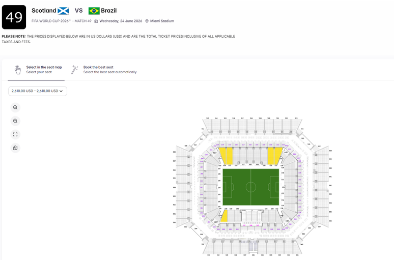Ingressos dispon&iacute;veis para jogo da Sele&ccedil;&atilde;o Brasileira contra Esc&oacute;cia