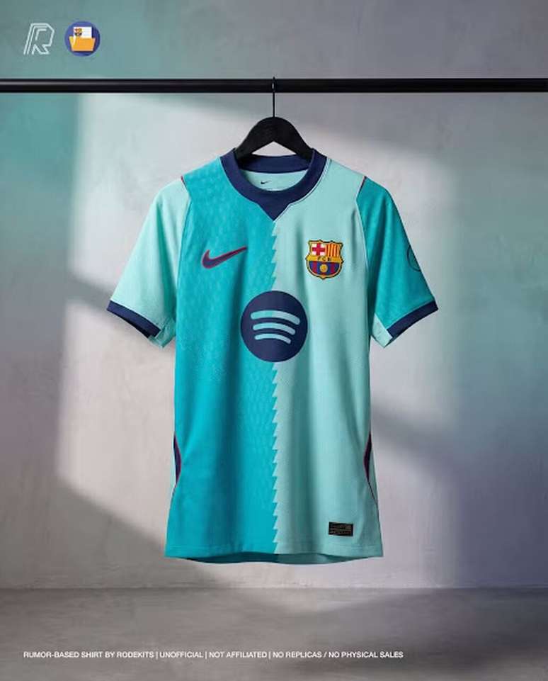 Presumida camisa do Barcelona para a pr&oacute;xima temporada &ndash;
