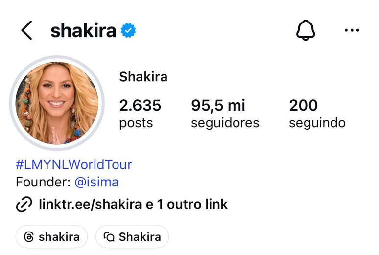 Foto: Instagram @shakira