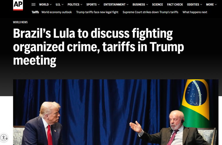 Para AFP, Lula discutir&aacute; combate ao crime organizado e tarifas em reuni&atilde;o com Trump