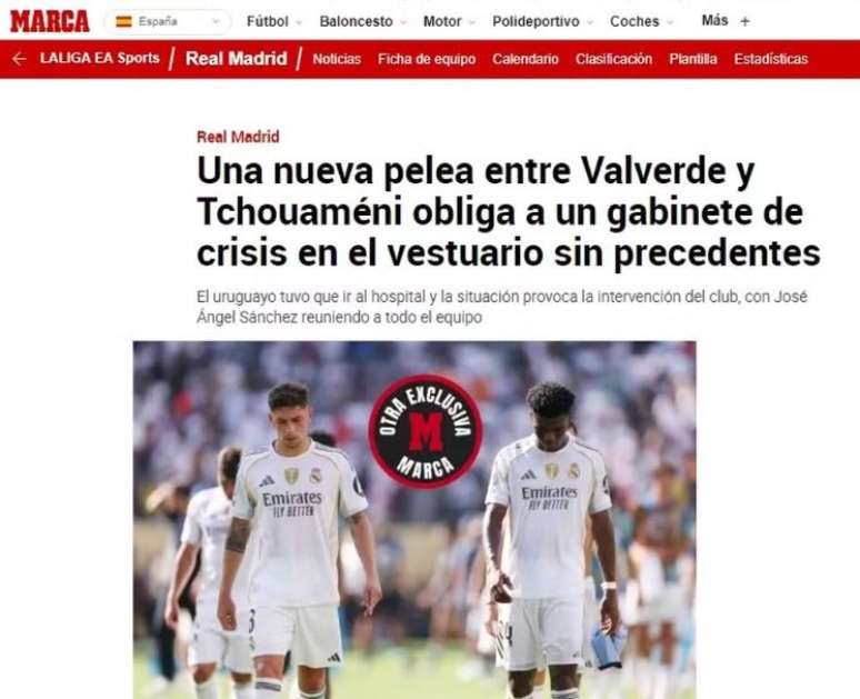 Valverde foi parar no hospital