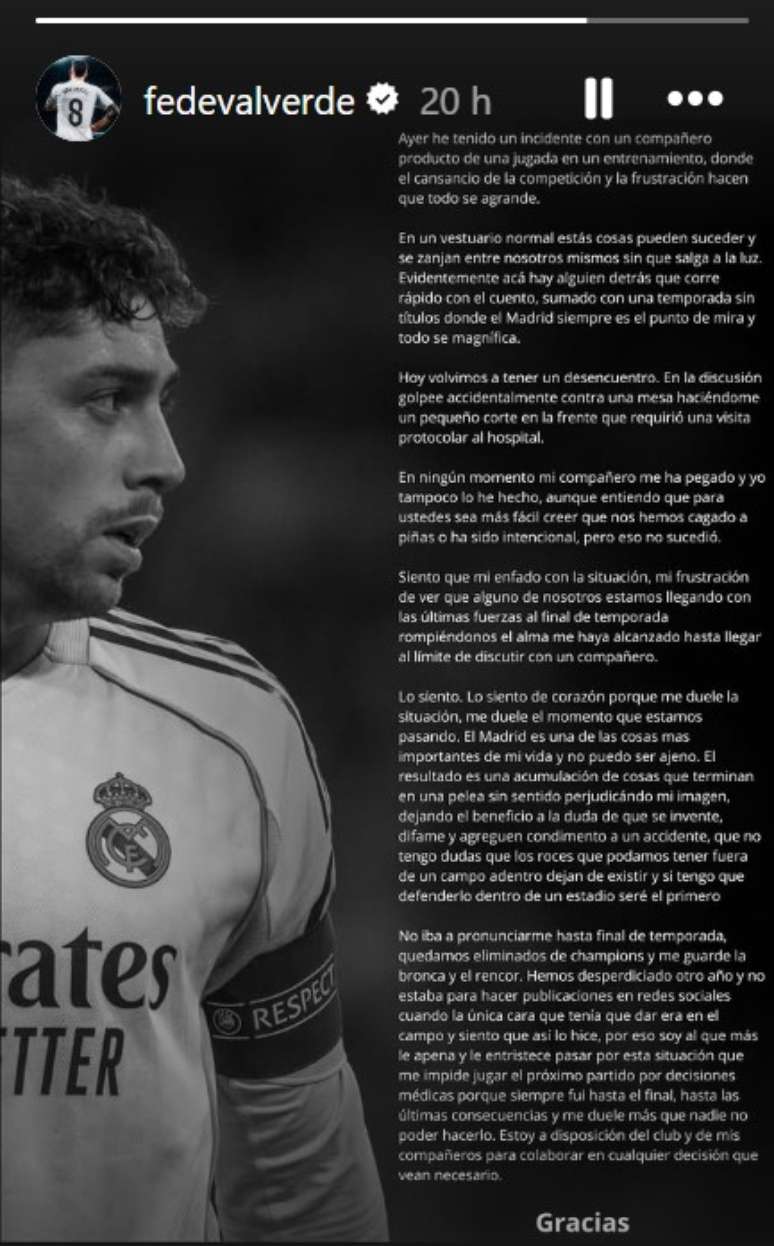 Post de Valverde no Instagram