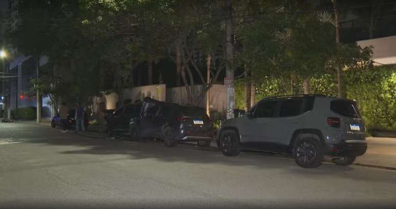 Registro da batida entre carros