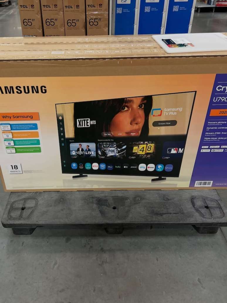 Caixas de televisores da Samsung com a imagem de Dua Lipa foram anexadas ao processo movido pela cantora nos Estados Unidos