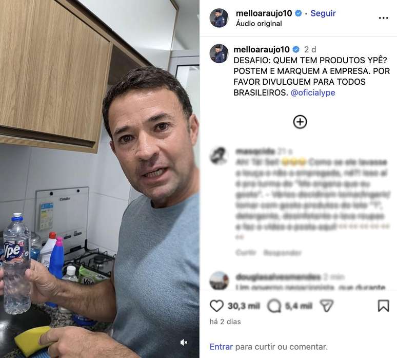 Post o instagram do vice-prefeito de S&atilde;o Paulo, Ricardo Mello Ara&uacute;jo