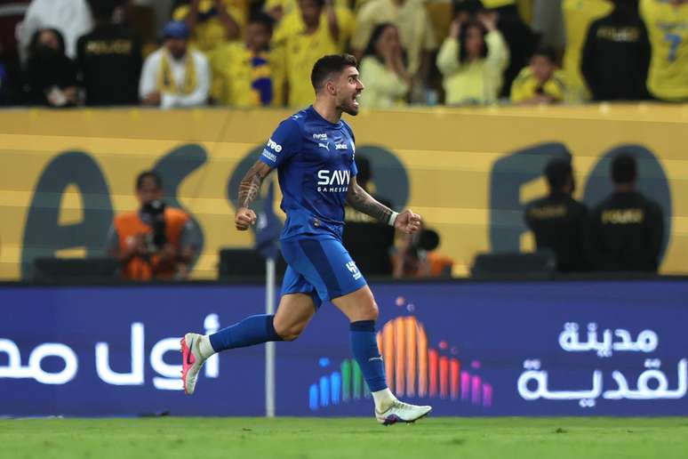 Ruben Neves comemorando o empate do Al Hilal 