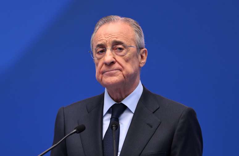 Florentino P&eacute;rez durante evento do Real Madrid 
