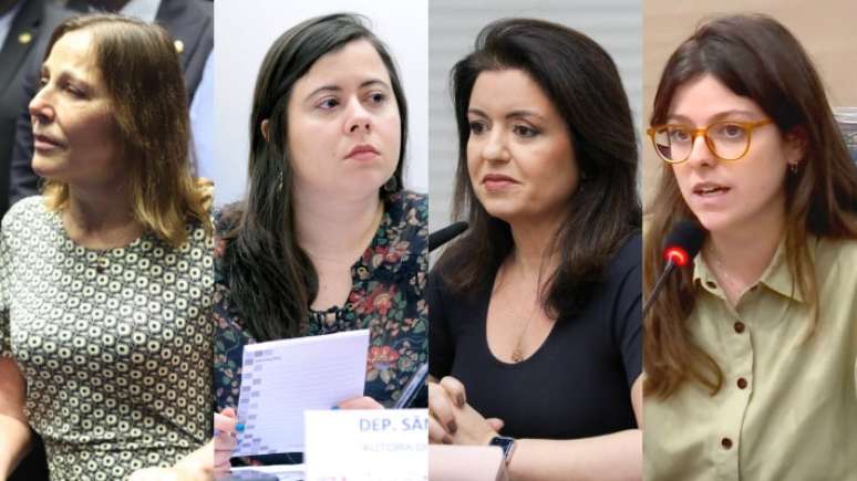 Mara Gabrilli (senadora, PSD/SP), S&acirc;mia Bomfim (deputada federal, PSOL/SP), Andr&eacute;a Werner (deputada estadual, PSB/SP) e Bruna Biondi (vereadora, PSOL/S&atilde;o Caetano do Sul). Montagem: blog Vencer Limites.