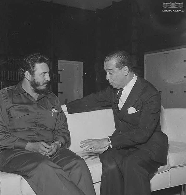 Kubitschek recebeu Fidel Castro no Pal&aacute;cio da Alvorada em 1959