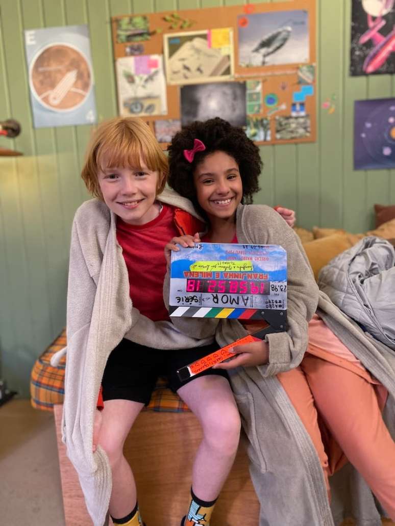 Fabr&iacute;cio Gabriel (Franjinha) e Bia Lisboa (Milena), para a s&eacute;rie 'Franjinha & Milena: Em Busca da Ci&ecirc;ncia', da HBO Max; parceria dos dois ser&aacute; retomada em nova revista da personagem