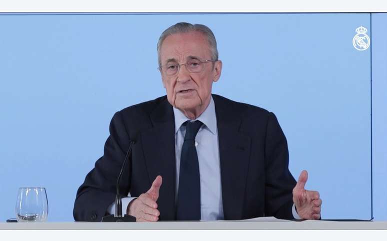 Florentino P&eacute;rez rebateu diversas cr&iacute;ticas e tentou explicar a p&eacute;ssima temporada do Real Madrid &ndash;