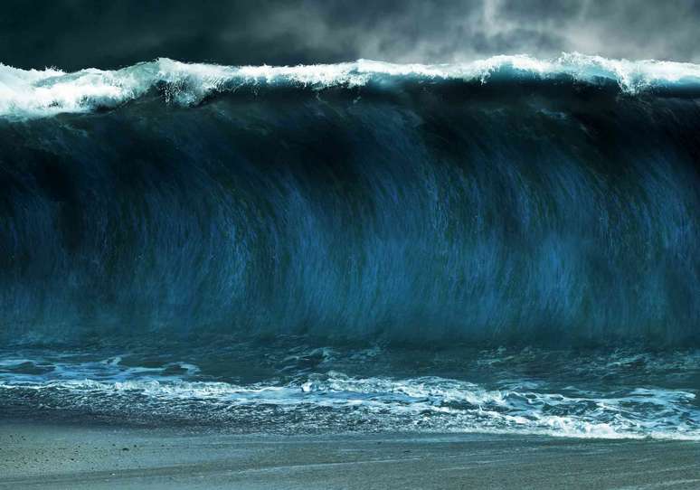 As ondas do tsunami tinham mais de 100 metros de altura. FOTOKITA/Shutterstock