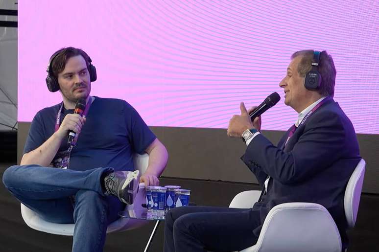 Presidente Bap, do Flamengo, durante painel no S&atilde;o Paulo Innovation Week &ndash;