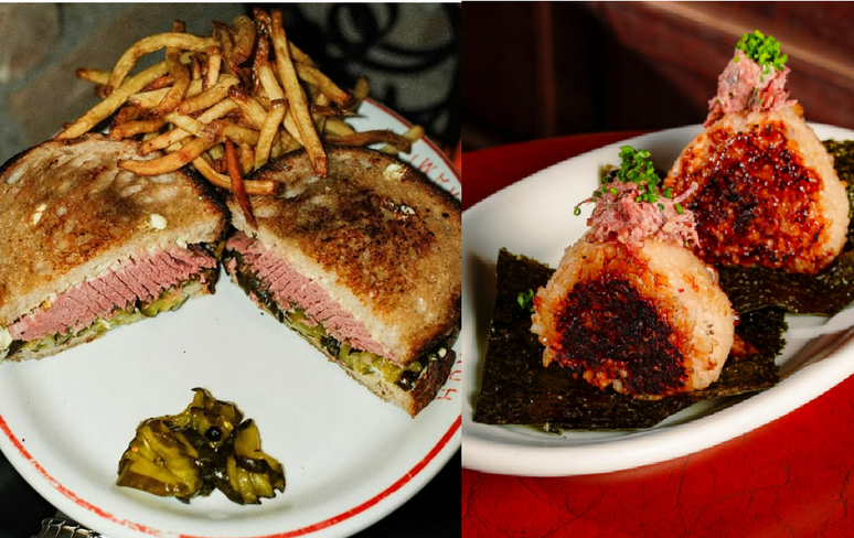 టేస్ట్ ఫెస్టివల్ SPలో పాస్ట్రామి శాండ్‌విచ్ మరియు ఒనిగిరి మెనులో ఉన్నాయి