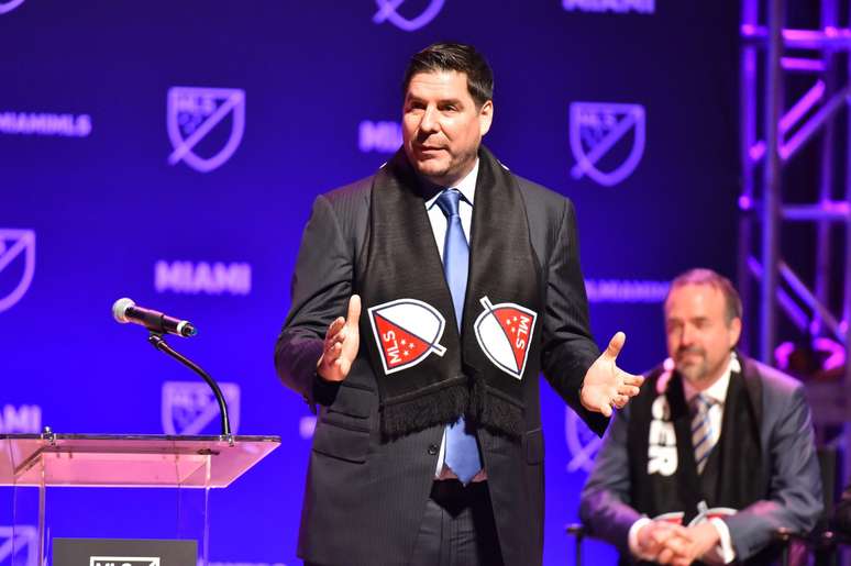 Marcelo Claure durante evento da MLS 