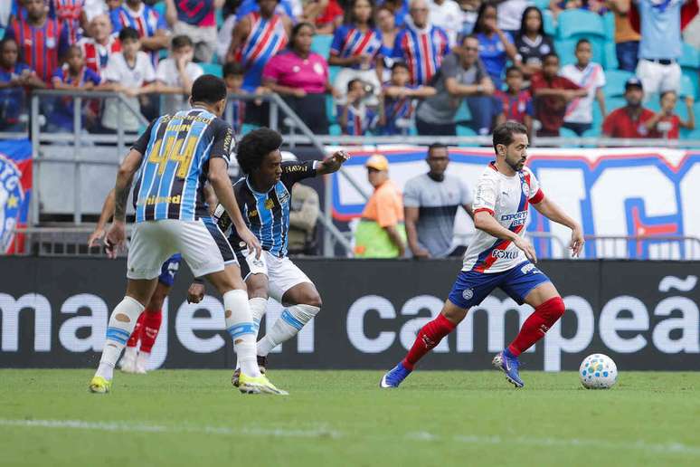 Bahia e Gr&ecirc;mio ficaram no empate na Fonte Nova &ndash;