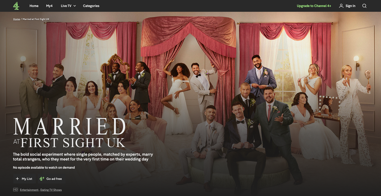 O Channel 4 excluiu o programa Married at First Sight UK de seu servi&ccedil;o de streaming na segunda-feira, ap&oacute;s a reportagem do Panorama