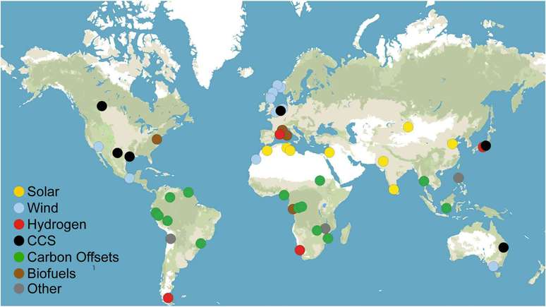Mapa mundial anotado