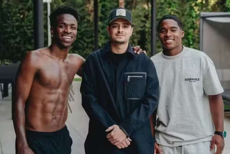 Vini e Endrick em clima de Copa &ndash;