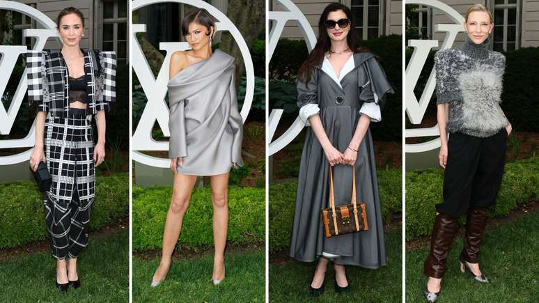 Emily Blunt, Zendaya, Anne Hathaway e Cate Blanchett (Fotos: Dimitrios Kambouris/John Nacion/WWD/Getty Images para Louis Vuitton)