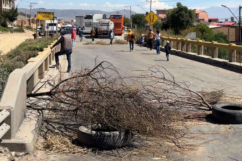 Gabriel passou 9 horas em bloqueio na estrada entre Cochabamba e La Paz