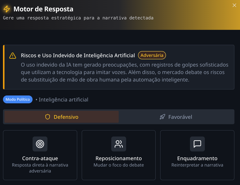 Plataforma sugere respostas a cr&iacute;ticas feitas nas redes sociais por meio de IA (tela de testes)