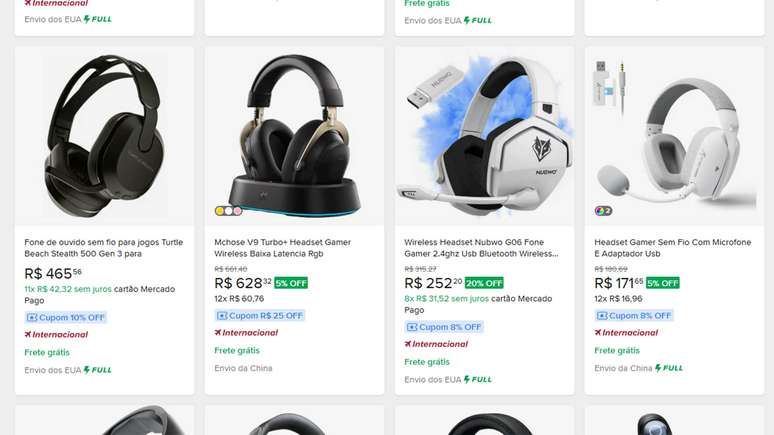 An&uacute;ncios internacionais envolvendo games est&atilde;o em alta em sites como Mercado Livre