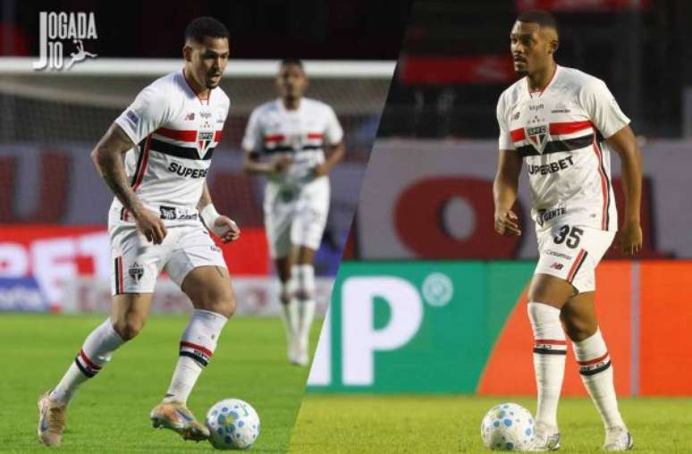 Fotos: Rubens Chiri e Paulo Pinto / S&atilde;o Paulo FC - Legenda: Luciano e Sabino n&atilde;o jogam mais at&eacute; a pausa para a Copa do Mundo