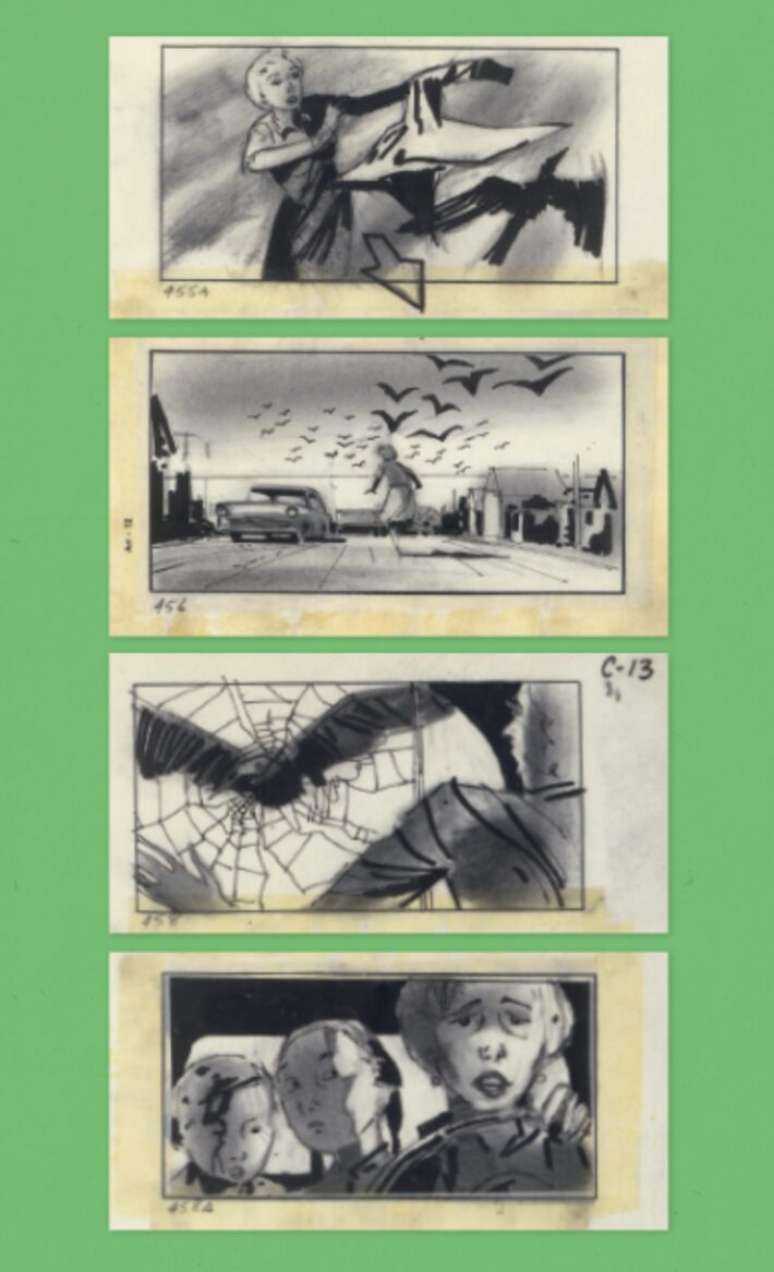 Storyboards de 'Os P&aacute;ssaros', de Alfred Hitchcock, s&atilde;o reunidos em livro