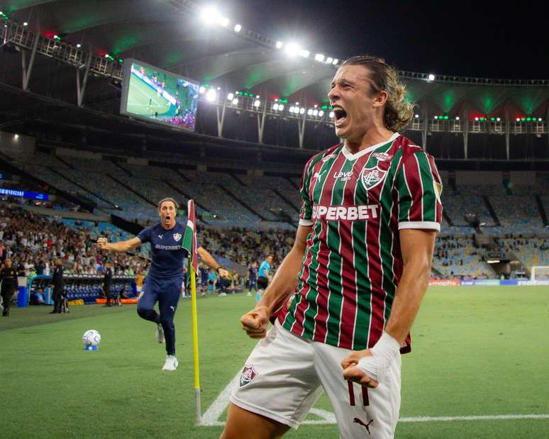 Agust&iacute;n Canobbio em partida entre Fluminense e Deportivo La Guaira pela 6&ordf; rodada da fase de grupos da Conmebol Libertadores 2026. FOTO: MARCELO GON&Ccedil;ALVES/ FLUMINENSE F.C.